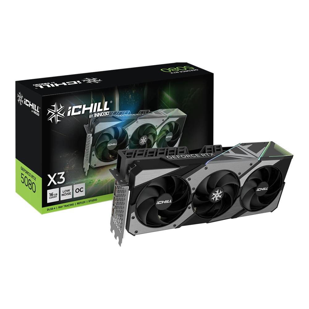 การ์ดจอ INNO3D GeForce RTX 5080 iCHILL X3 16GB GDDR7 256-bit