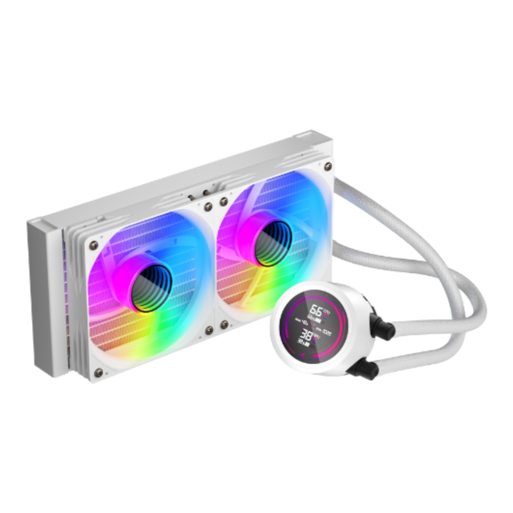 ชุดระบายความร้อนซีพียู 1STPLAYER TS4 240 ARGB White (FP-LCC-TS4-240-WH)