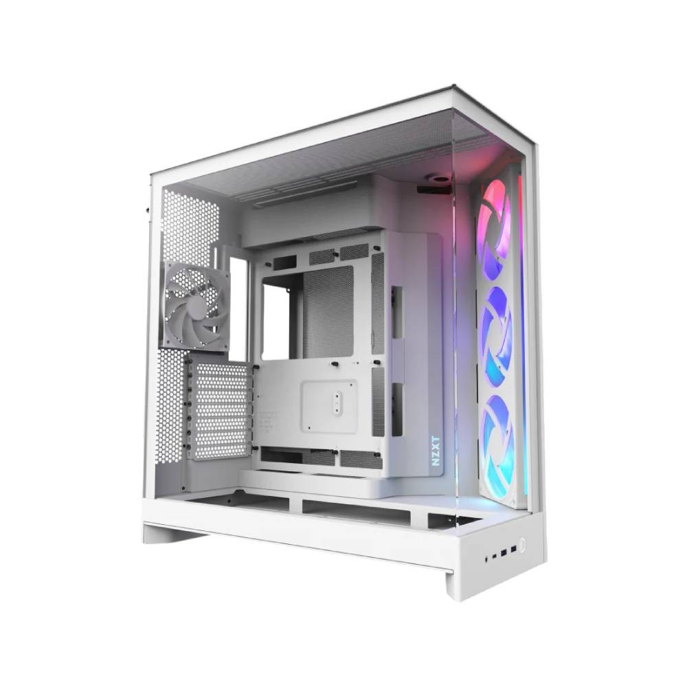 เคสคอมพิวเตอร์ NZXT H9 FLOW (2025) RGB White (CM-H92FW-R1)