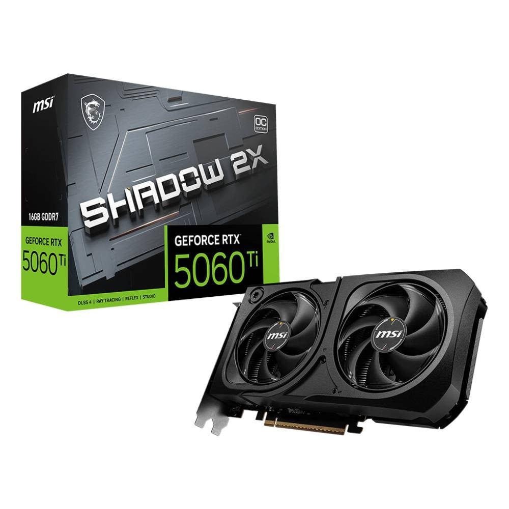 การ์ดจอ MSI GeForce RTX 5060 Ti 16G SHADOW 2X OC PLUS GDDR7 128-bit