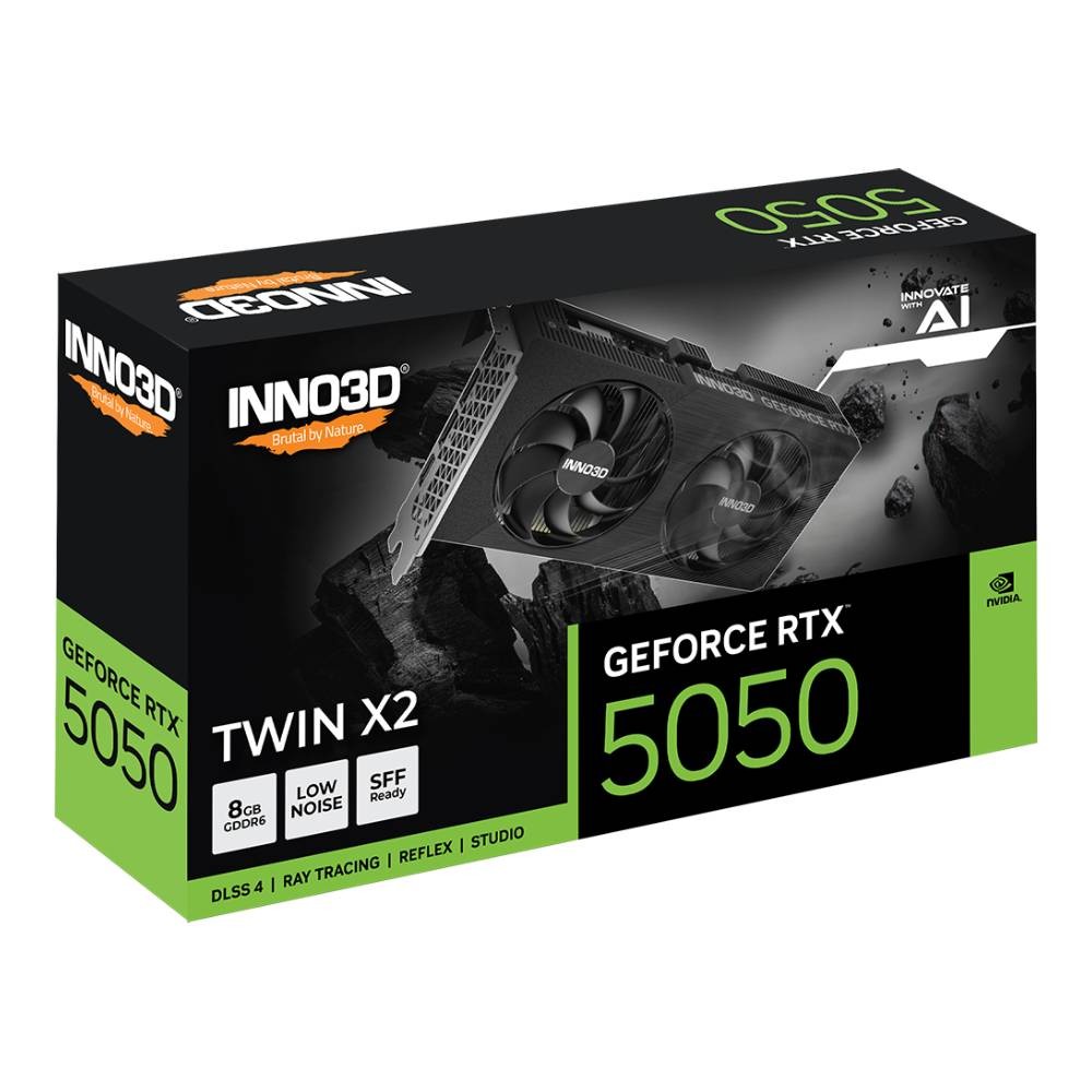 การ์ดจอ INNO3D GeForce RTX 5050 TWIN X2 8GB GDDR6 128-bit