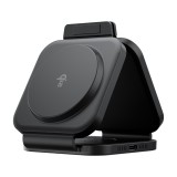 ที่ชาร์จไร้สาย AMAZINGthing 3-in-1 Qi2 Wireless Charger Foldable Magnetic Pad 15W Thunder Trifold Black