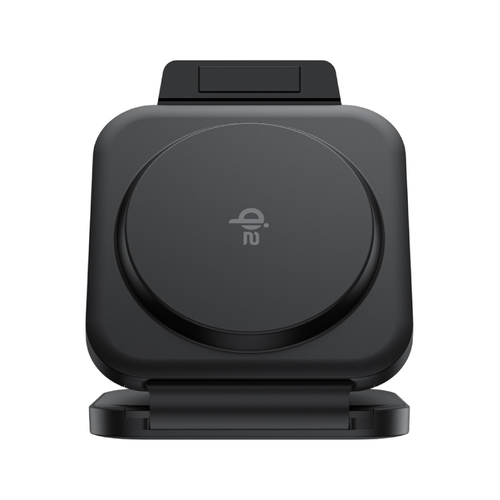 ที่ชาร์จไร้สาย AMAZINGthing 3-in-1 Qi2 Wireless Charger Foldable Magnetic Pad 15W Thunder Trifold Black