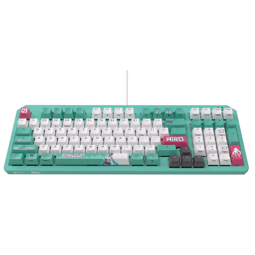 ASUS x Hatsune Miku คีย์บอร์ดเกมมิ่ง ASUS Gaming Keyboard K3 Gen II Hatsune Miku Edition Blue Switch