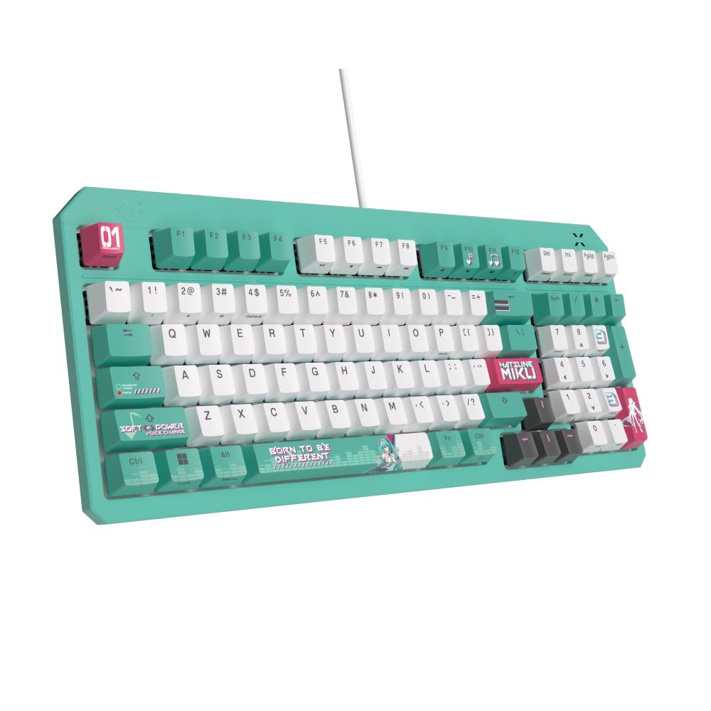 ASUS x Hatsune Miku คีย์บอร์ดเกมมิ่ง ASUS Gaming Keyboard K3 Gen II Hatsune Miku Edition Blue Switch