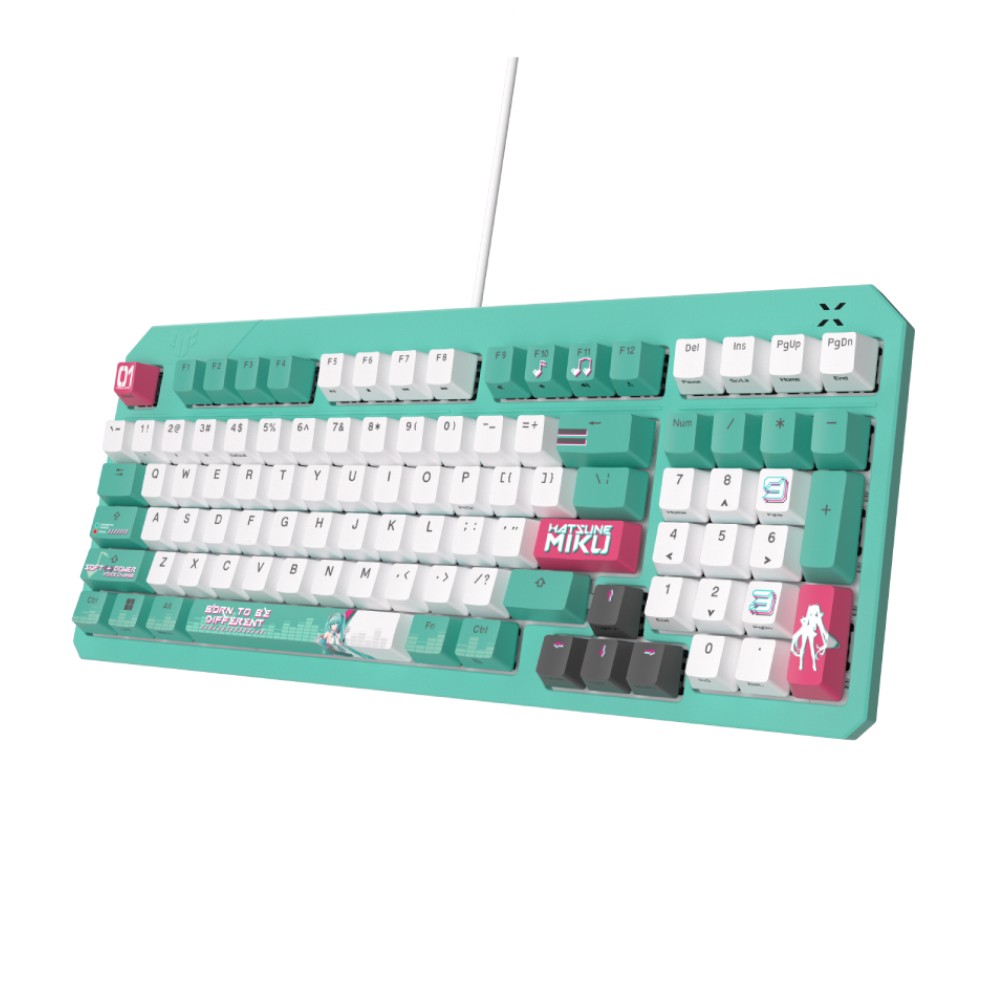 ASUS x Hatsune Miku คีย์บอร์ดเกมมิ่ง ASUS Gaming Keyboard K3 Gen II Hatsune Miku Edition Blue Switch