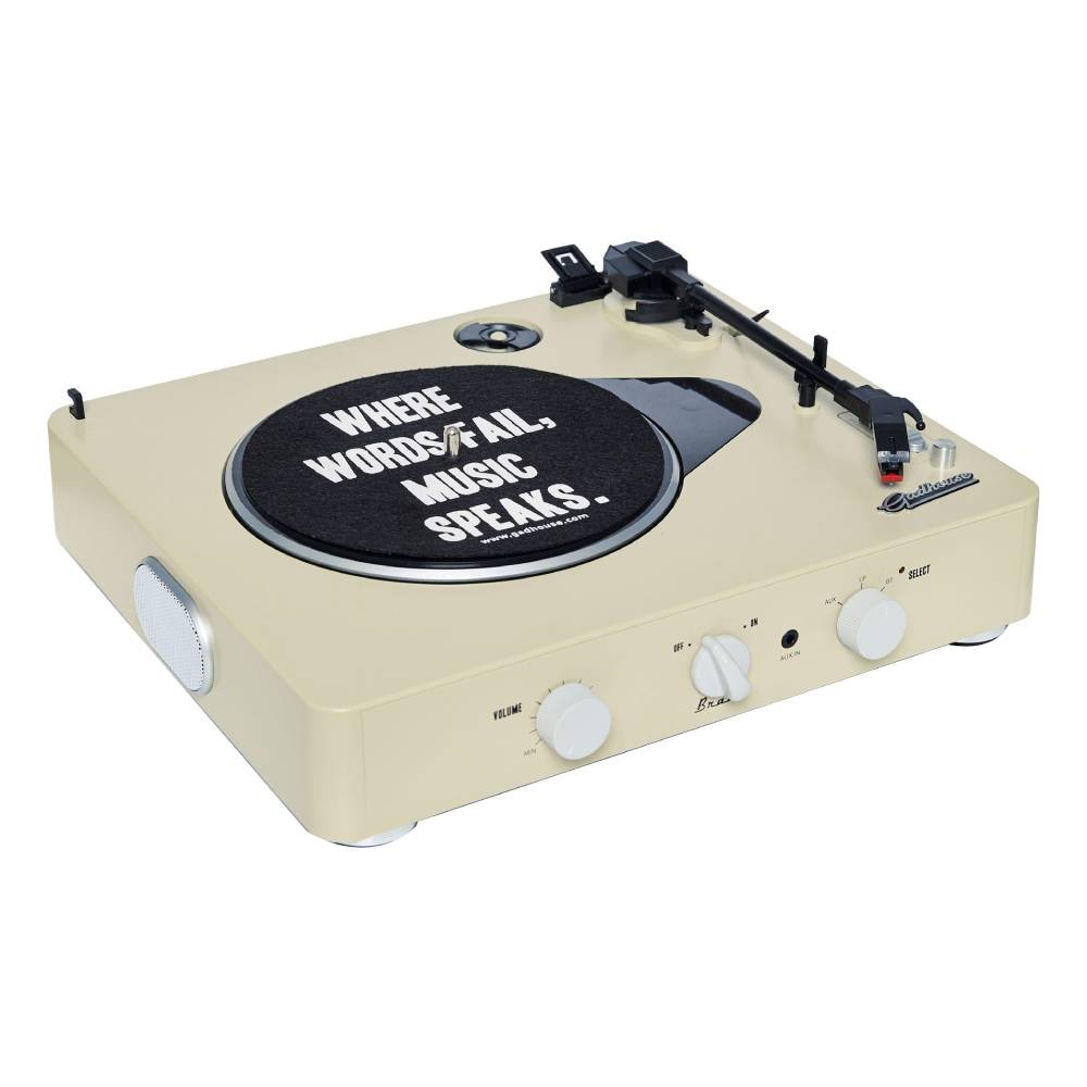 เครื่องเล่นแผ่นเสียง GadHouse Turntable Brad Retro Ivory