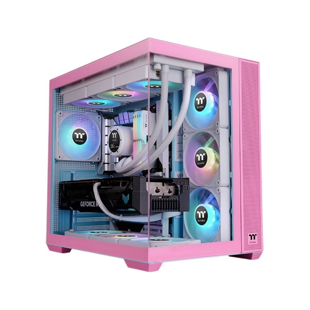 เคสคอมพิวเตอร์ THERMALTAKE View 380 TG ARGB Bubble Pink Mid-Tower (CA-1Z2-00MAWN-00)