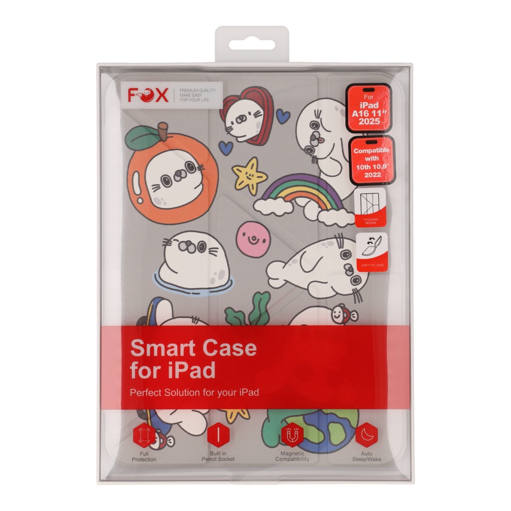 เคส FOX iPad Gen 11 (2025)/Gen 10 Y Model Seal Around The World Gray