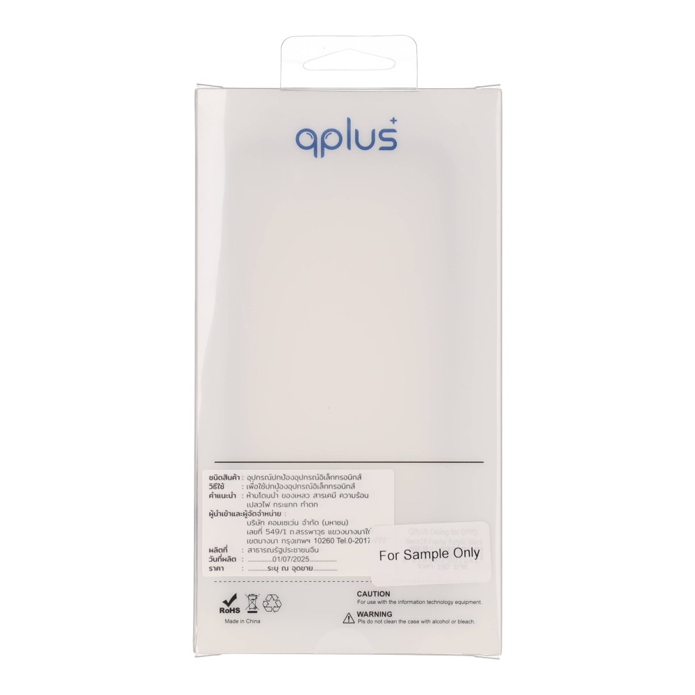 เคส QPLUS OPPO Reno 14 5G Frame Acrylic Black