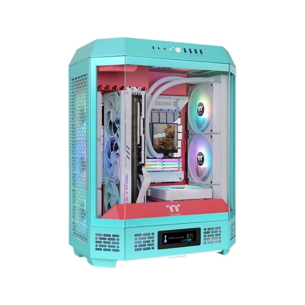 เคสคอมพิวเตอร์ THERMALTAKE The Tower 600 Mint Strawberry Mid-Tower (CA-1Z1-00MLWN-00)