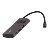 Blue Box Port Hub USB Type-C Hub 5-in-1 Multifunction Converter with Screen On/Off button Gray