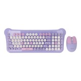 เมาส์และคีย์บอร์ดไร้สาย QPLUS QW05 Purple (TH/EN)