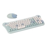 เมาส์และคีย์บอร์ดไร้สาย QPLUS QW05 Blue (TH/EN)