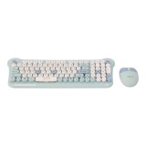 เมาส์และคีย์บอร์ดไร้สาย QPLUS QW05 Blue (TH/EN)