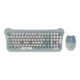 เมาส์และคีย์บอร์ดไร้สาย QPLUS QW05 Blue (TH/EN)