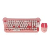 เมาส์และคีย์บอร์ดไร้สาย QPLUS QW05 Pink (TH/EN)