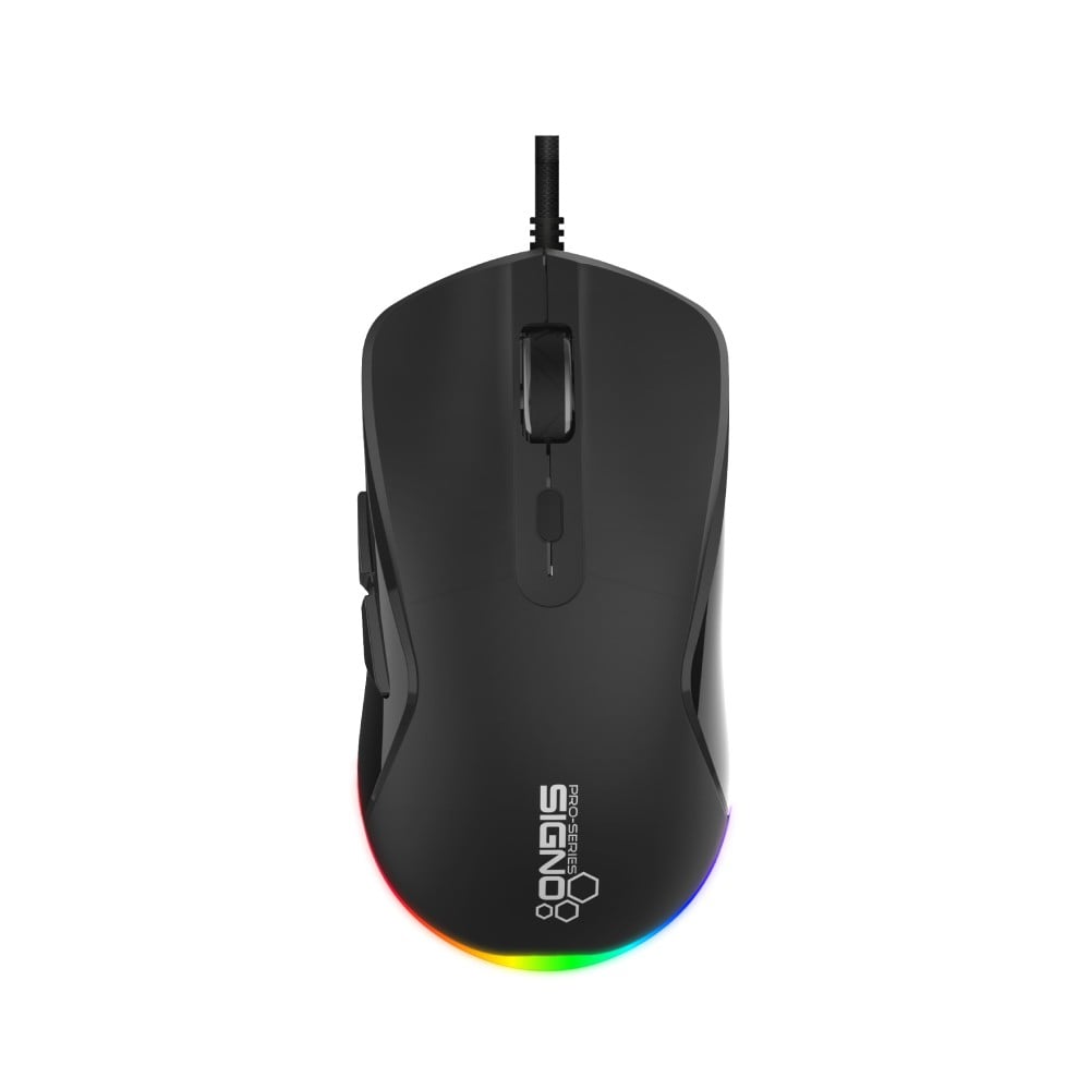 เมาส์เกมมิ่ง Signo Gaming Mouse Centric GM-941 Pro-Series RGB Macro Black