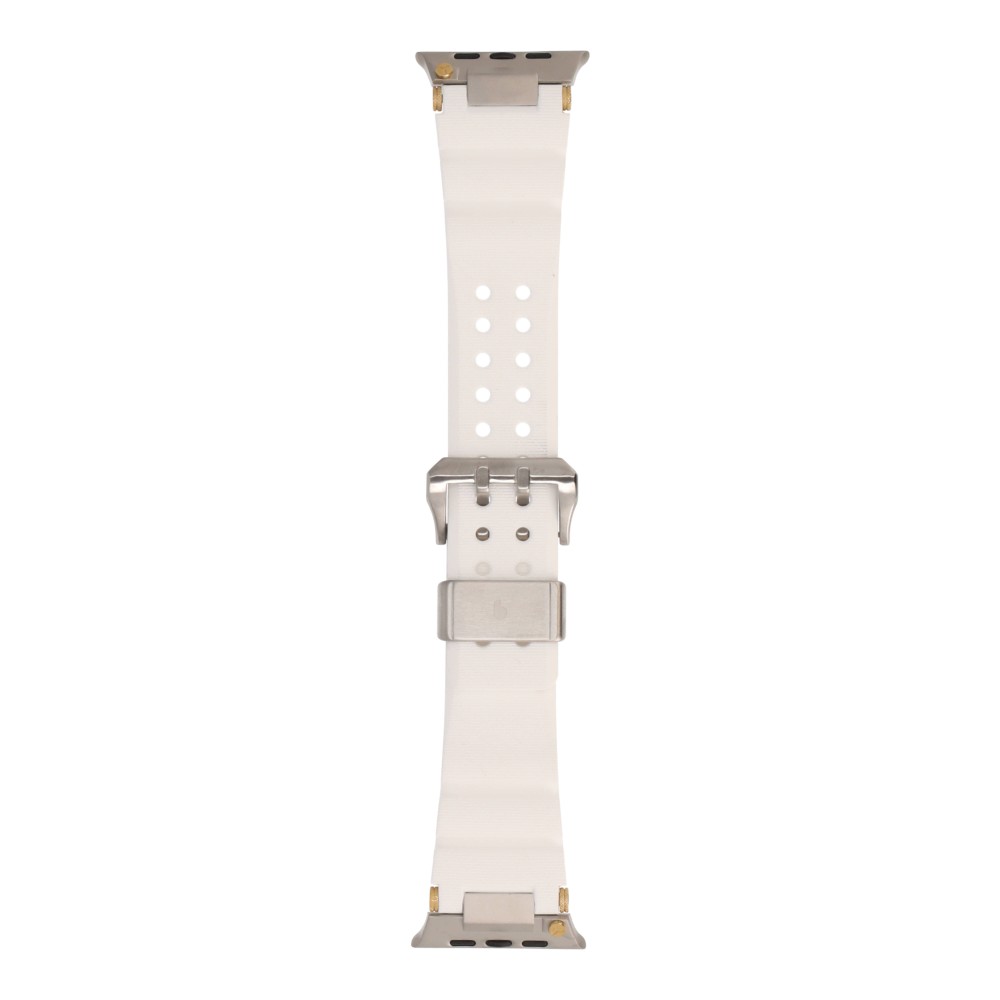 Blue Box สาย Apple Watch Strap Series SE/S4/S5/S6/S7/S8/S9/S10/S11/Ultra (42(S10 not compatible)/44/45/46/49MM) VENTURE Arctic White