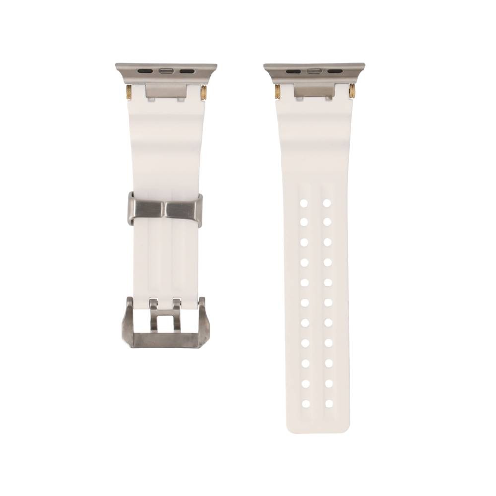 Blue Box สาย Apple Watch Strap Series SE/S4/S5/S6/S7/S8/S9/S10/S11/Ultra (42(S10 not compatible)/44/45/46/49MM) VENTURE Arctic White