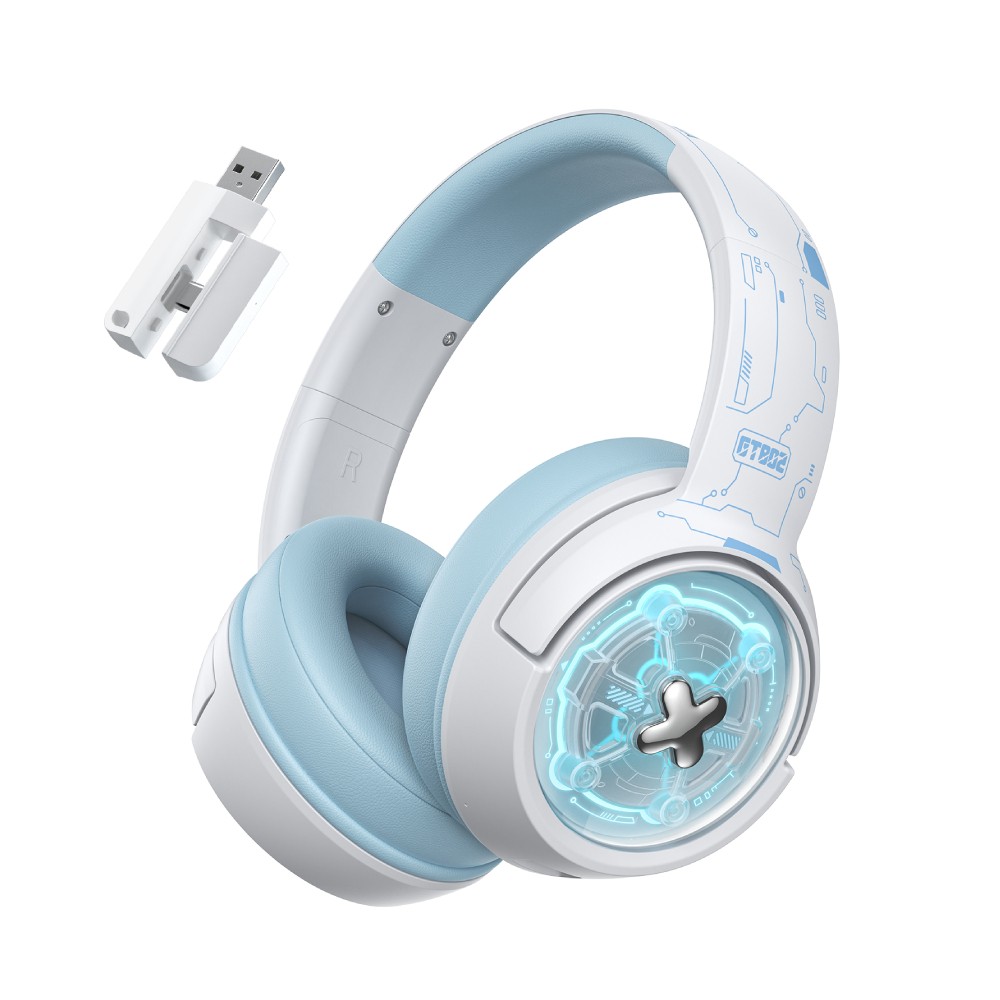 หูฟังเกมมิ่ง Onikuma GT802 Wired 3 Mode Bluetooth 2.4G White