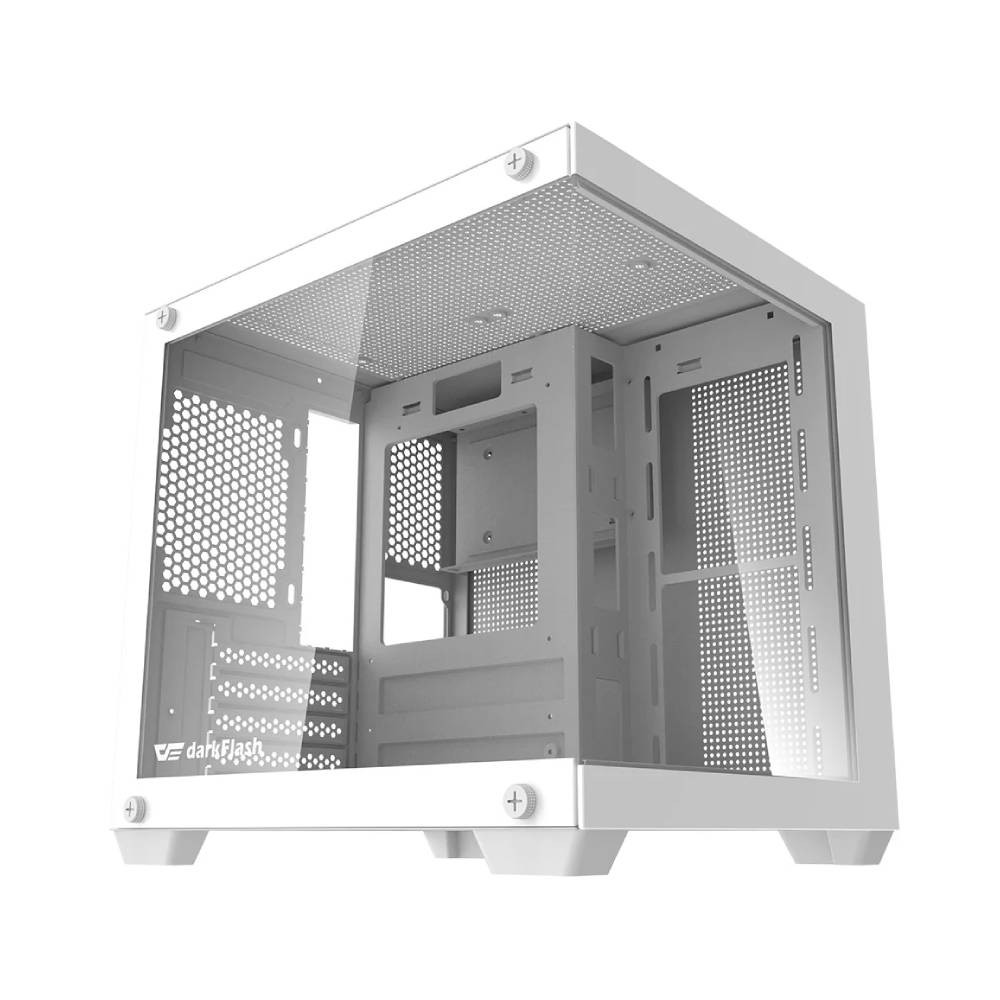 เคสคอมพิวเตอร์ DARKFLASH D275M M-ATX Panorama PC Case White