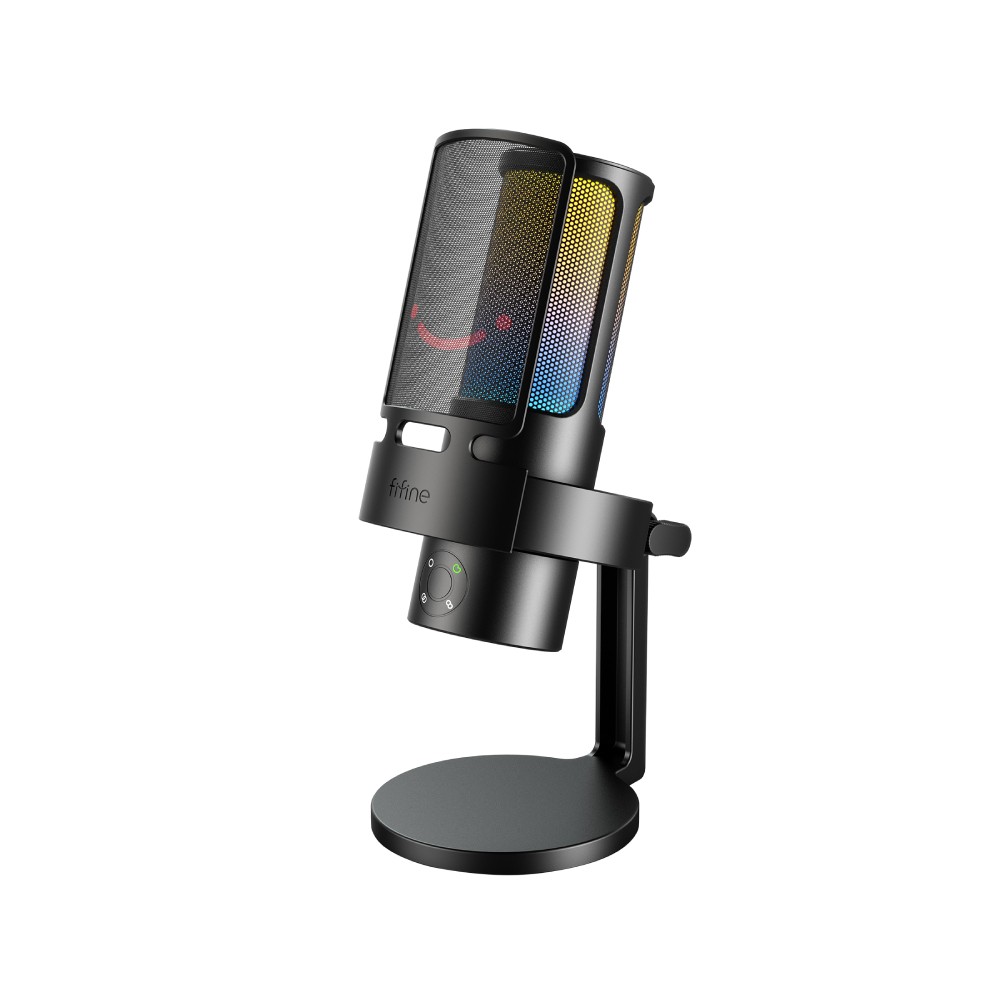 ไมโครโฟน Fifine A8 USB Mic Desk Stand RGB Black