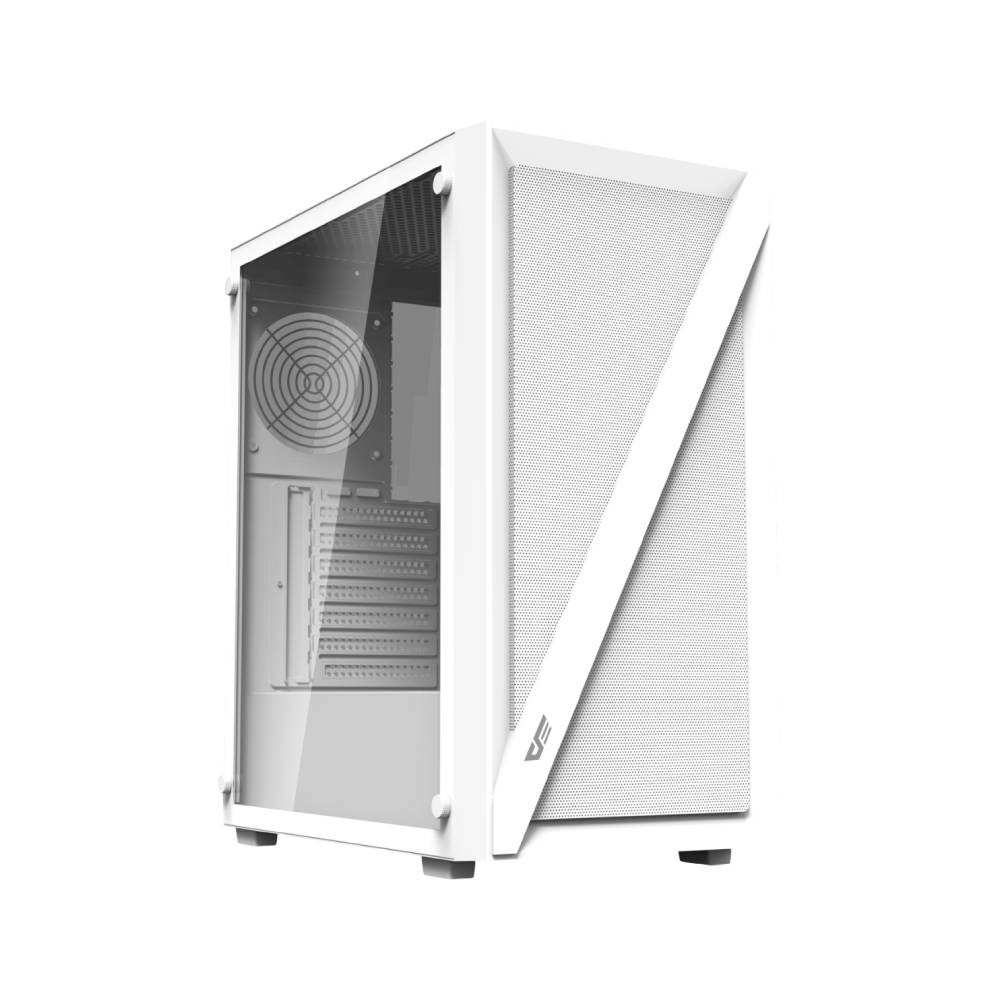 เคสคอมพิวเตอร์ DARKFLASH DK260 Air ATX PC Case White