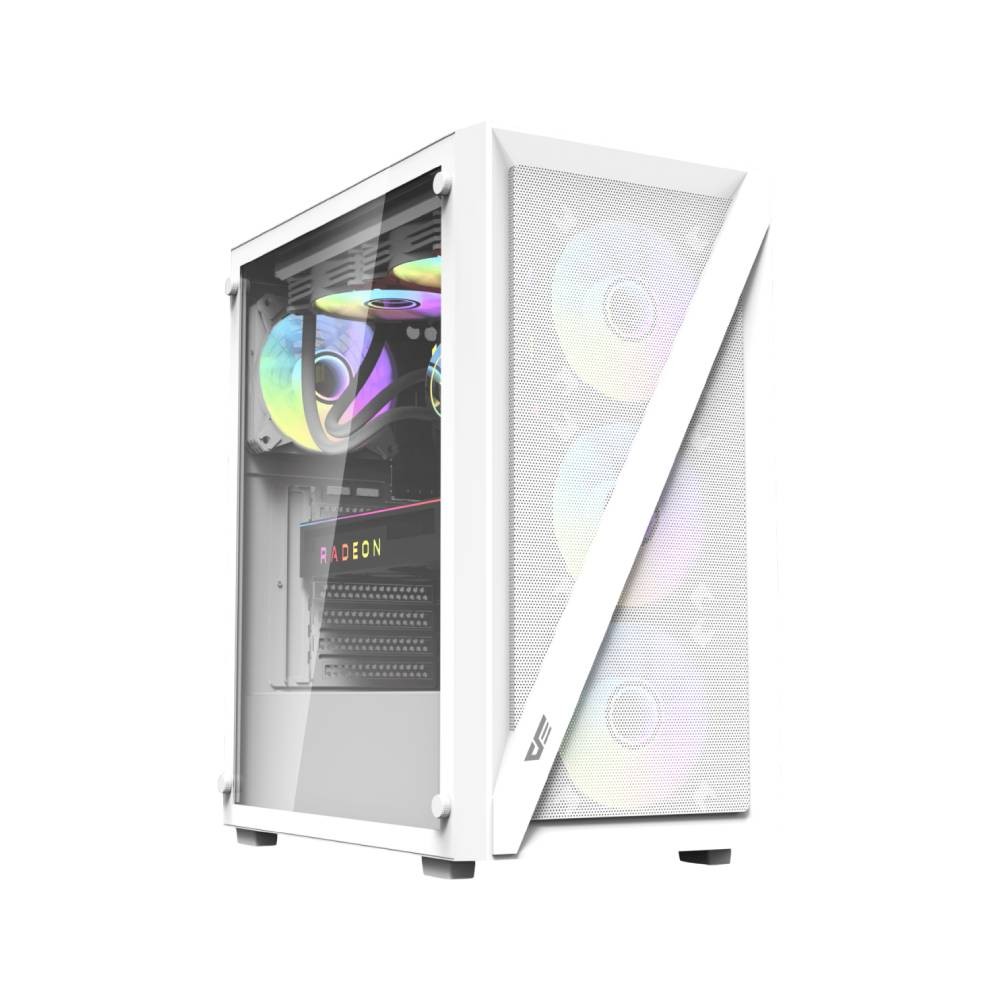 เคสคอมพิวเตอร์ DARKFLASH DK260 Air ATX PC Case White