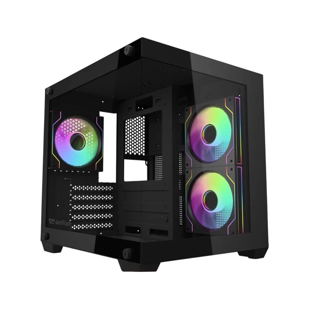 เคสคอมพิวเตอร์ DARKFLASH D275M M-ATX Panorama PC Case Black