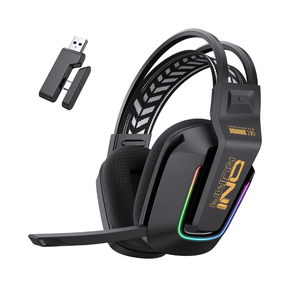 หูฟังเกมมิ่ง Onikuma Gaming Headphone GT828 Wired 3 Mode Bluetooth 2.4G Black