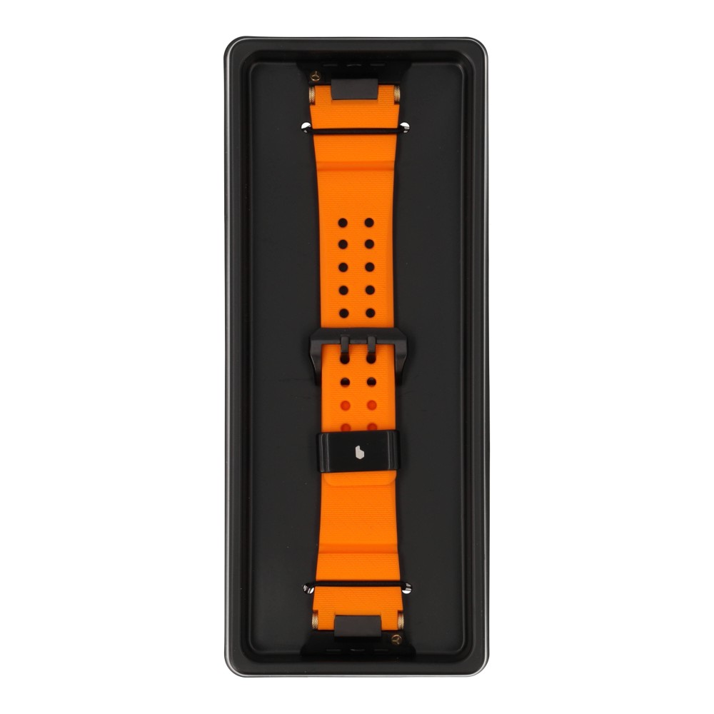 Blue Box สาย Apple Watch Strap Series SE/S4/S5/S6/S7/S8/S9/S10/S11/Ultra (42(S10 not compatible)/44/45/46/49MM) VENTURE Blaze Orange