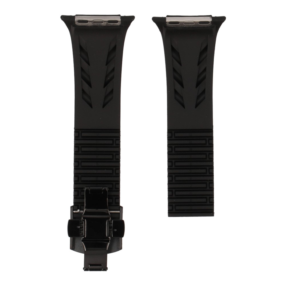 Blue Box สาย Apple Watch Strap Series SE/S4/S5/S6/S7/S8/S9/S10/S11/Ultra (42(S10 not compatible)/44/45/46/49MM) STRIKE Phantom Black
