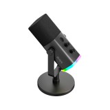 ไมโครโฟน Fifine AM8 USB Dynamic Mic BasedStand RGB Black