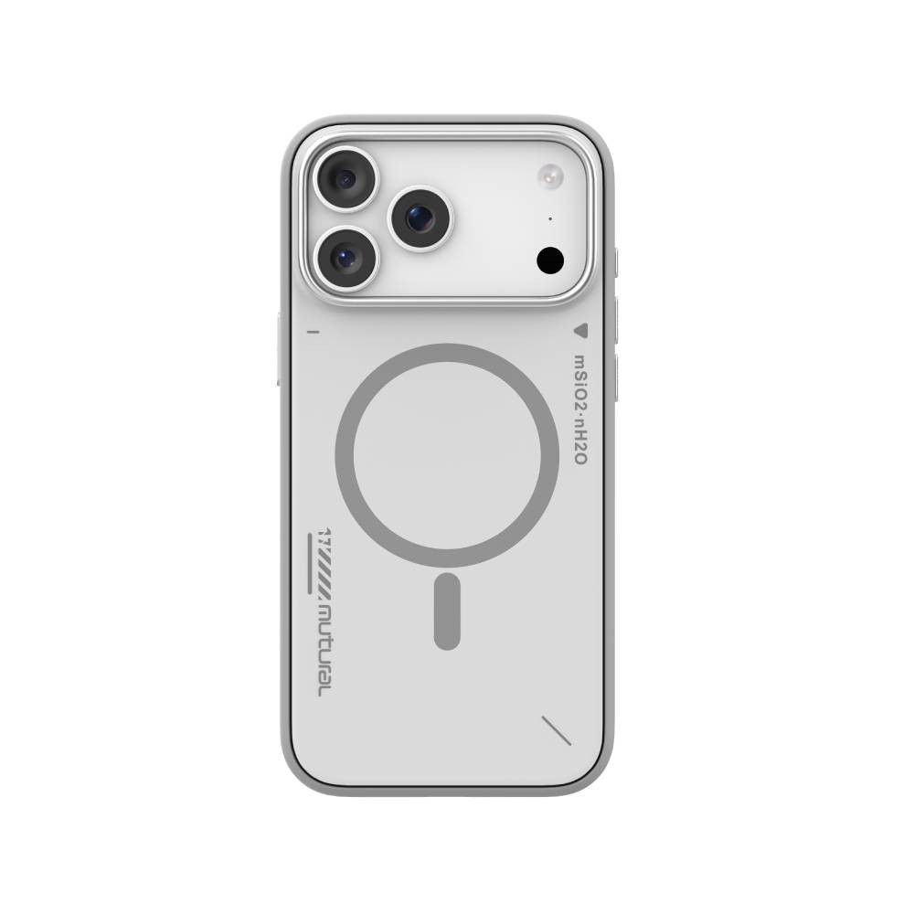 เคส Mutural iPhone 17 Pro Rarify-Light Gray/White