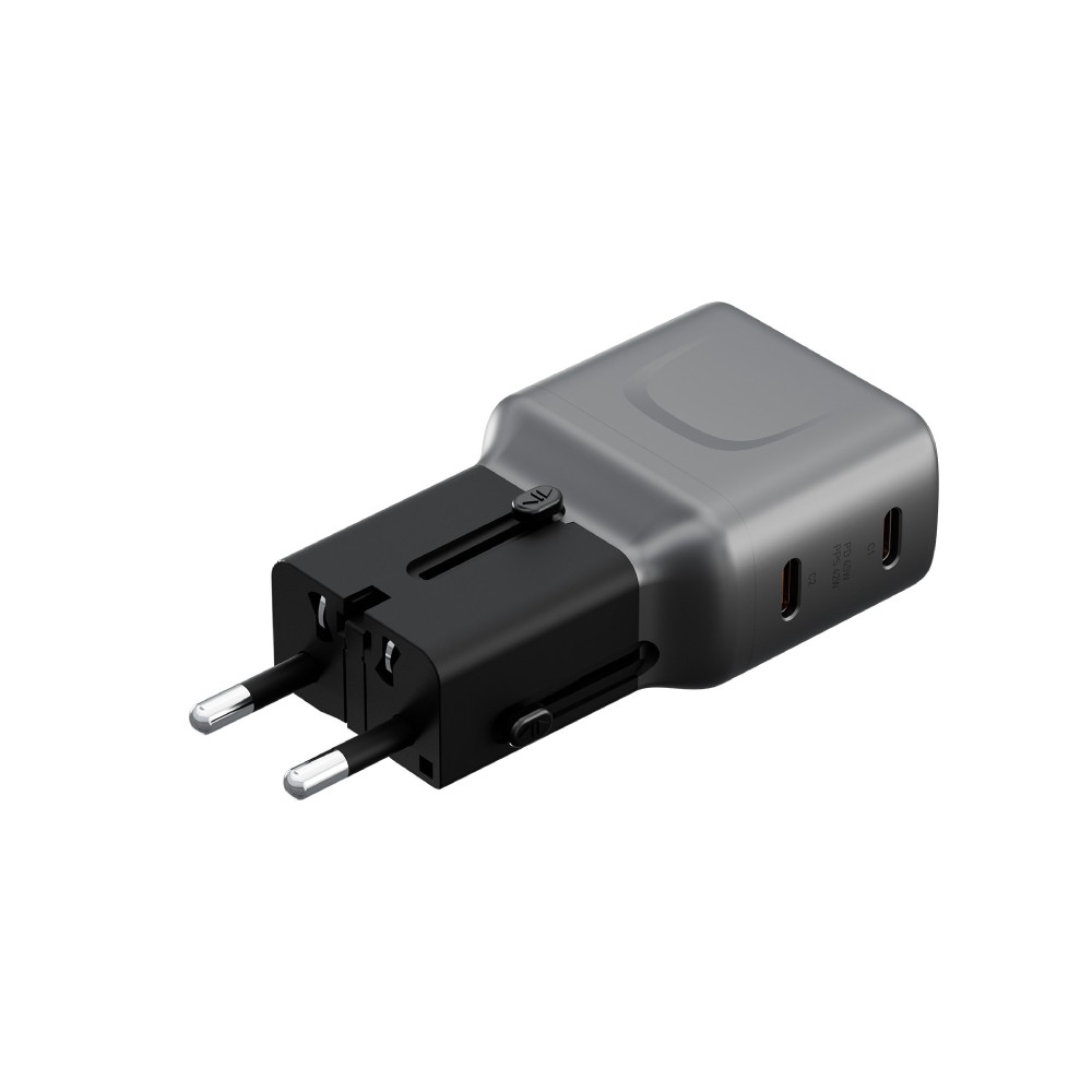 อะแดปเตอร์ Energea Travelgo Adapter 45 2C Ultra Portable PD45W Gunmetal