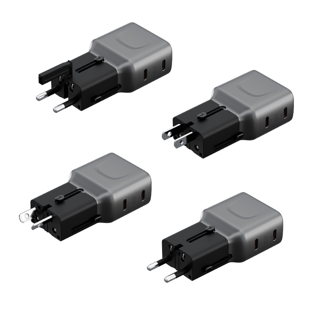 อะแดปเตอร์ Energea Travelgo Adapter 45 2C Ultra Portable PD45W Gunmetal