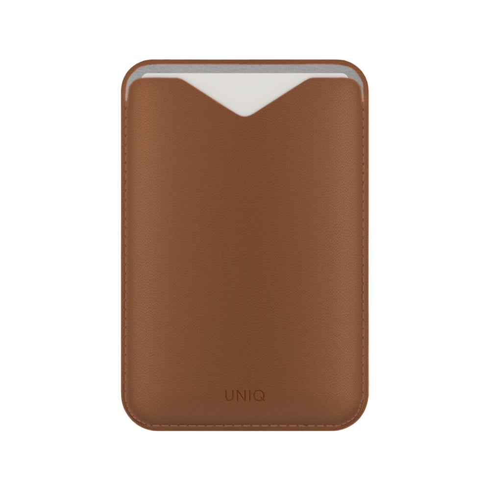 กระเป๋าใส่บัตร Uniq Lyden Evo Magnetic Stand Card Holder Caramel