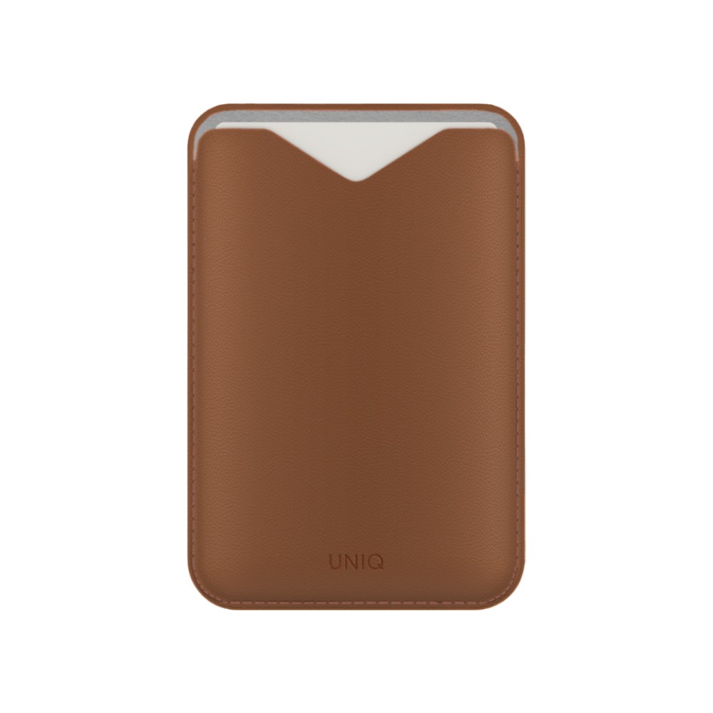 กระเป๋าใส่บัตร Uniq Lyden Evo Magnetic Stand Card Holder Caramel