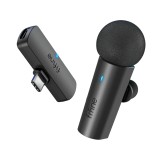 ไมโครโฟน Fifine M6 USB-C Wireless Lapel Mic Black