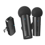 ไมโครโฟน Fifine M8 USB-C Dual Wireless Lapel Mic Black