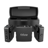 ไมโครโฟน Fifine M9 Dual Wireless Mic Charging Case Black