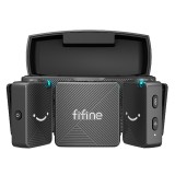ไมโครโฟน Fifine M9 Dual Wireless Mic Charging Case Black