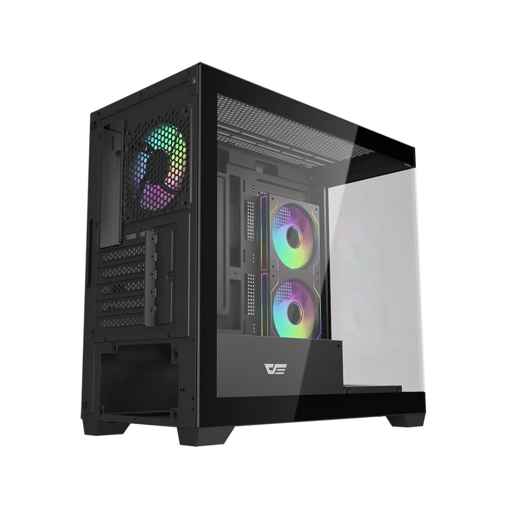 เคสคอมพิวเตอร์ DARKFLASH DS900M M-ATX PC Case Black