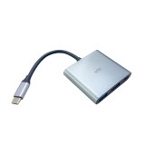 WHY Port Hub 3-in-1 USB Type-C HDMI/USB-A/USB-C HB-1056 Grey