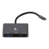 Blue Box Port Hub USB Type-C Hub 3-in-1 Silver Gray