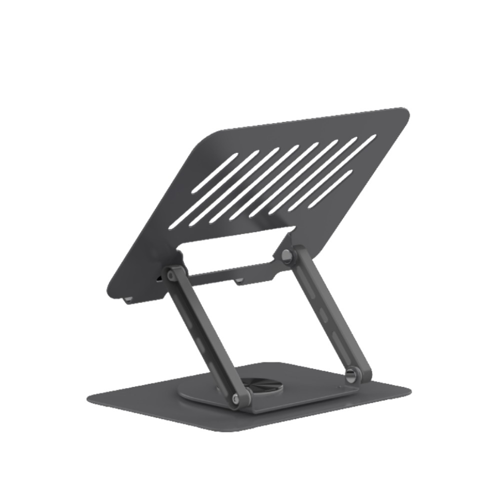 แท่นวางโน๊ตบุ๊ค QPLUS Carbon Rotation Laptop Stand 360 QP-ST07 Gray