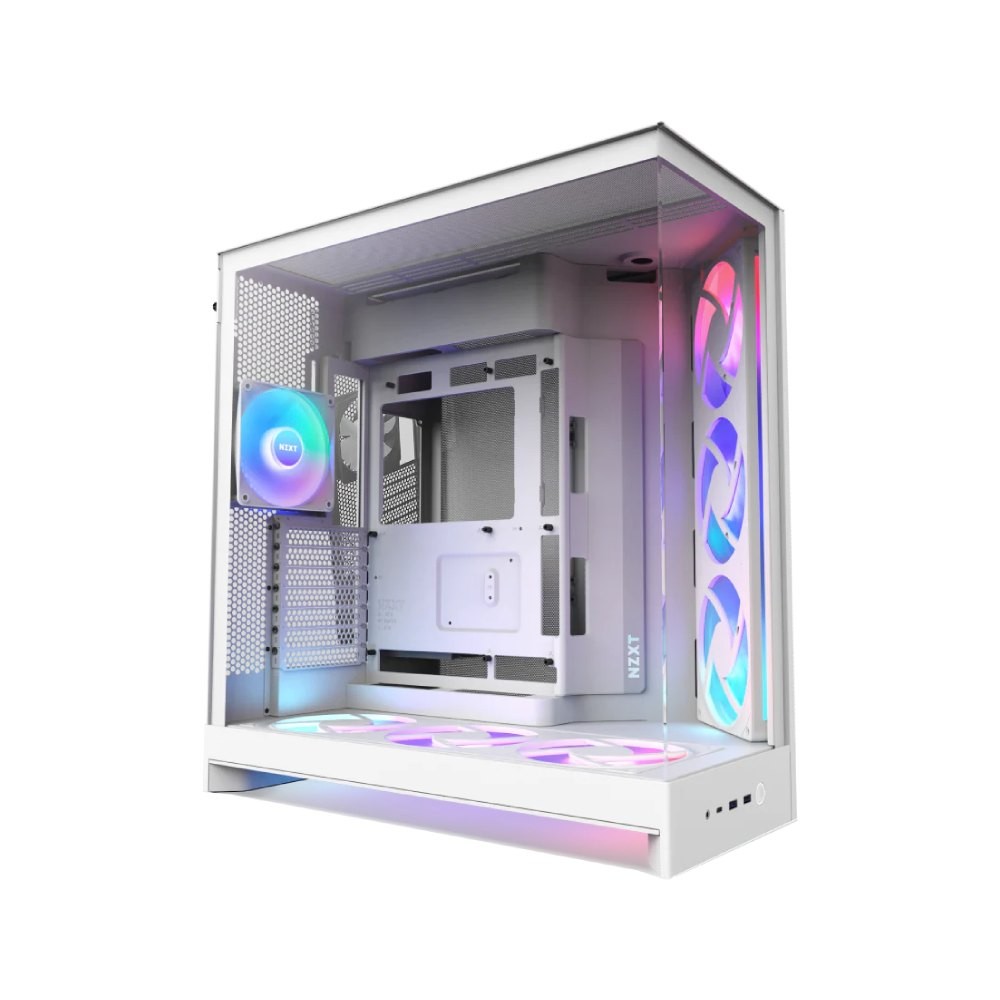 เคสคอมพิวเตอร์ NZXT H9 FLOW (2025) RGB+ White (CM-H92FW-P1)