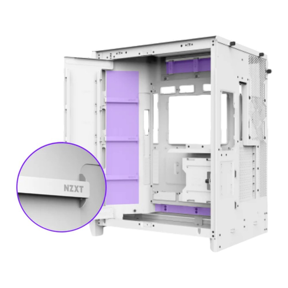 เคสคอมพิวเตอร์ NZXT H9 FLOW (2025) RGB+ White (CM-H92FW-P1)