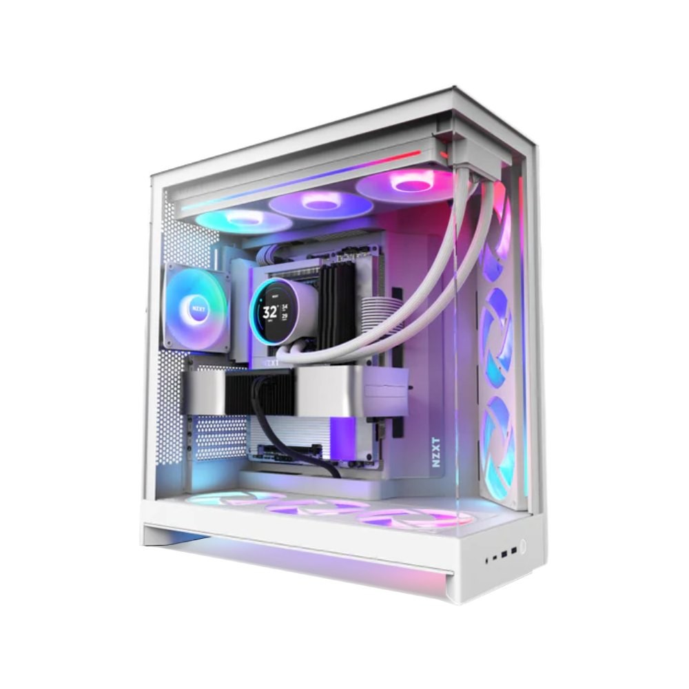 เคสคอมพิวเตอร์ NZXT H9 FLOW (2025) RGB+ White (CM-H92FW-P1)